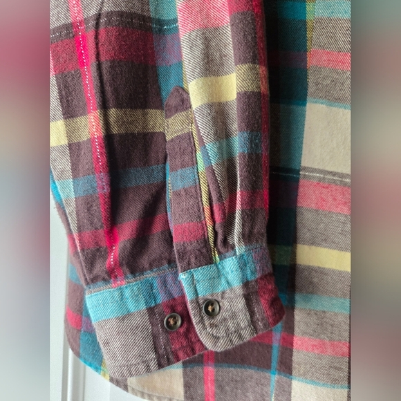 Bit & Bridle Womens Western Red and Green Plaid Shirt- XLarge - Picture 3 of 7